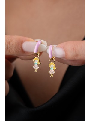 Normadia 925 Ayar Gümüş Kız Çocuk Küpe, Şık ve Zarif Tasarım