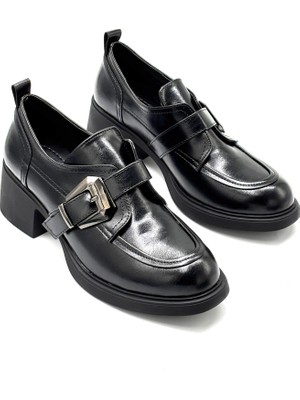 Kindep Kalın Topuklu Günlük Kadın Ayakkabı Black