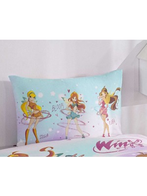 Taç Zorluteks Lisanslı Winx Magic Desenli % 100 Pamuk Kumaş 1 Adet Yastık Kılıfı 50X70 cm