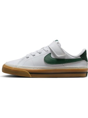 Nike Court Legacy Psv Leather Kids Sneaker Hakiki Deri Günlük Çocuk Spor Ayakkabı Beyaz