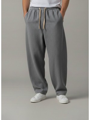 Wekame Erkek Jogger Baggy Fit Beli Lastikli %100 Orjinal Ham Keten Pantolon