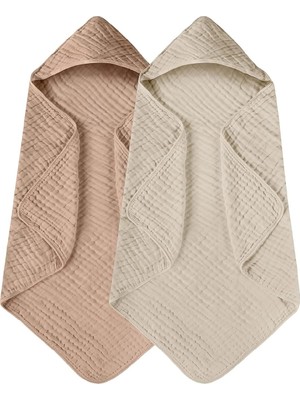 Hepta Collection MINUCHE%100 Müslin Pamuklu Havlu Kundak - 80X80 cm Bebek Banyo Havlusu - Ultra Yumuşak ve Emici