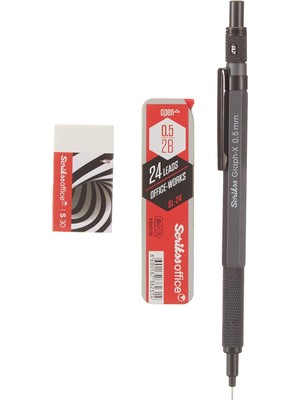 Hepta Collection Scrikss Graphx 3'lü Set Versatil Kalem 0.5 mm Antrasitsilgimin 0.5 mm
