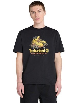 Timberland Front Boot Graphic Tee Erkek T-Shirt