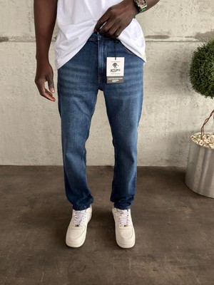 KağanKY Koyu Mavi Likralı  Regular Fit Jean