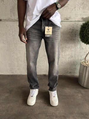 KağanKY Füme Taşlamalı Likralı Regular Fit Jean