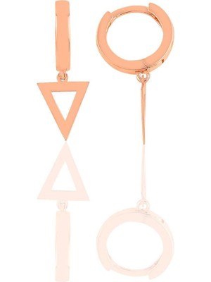 Normadia Parlak Gümüş Piramit Küpe, Şık ve Modern Tasarım, Zarif Takı Hediye