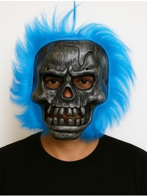 Ett Cadılar Bayramı Lacivert Saçlı Maske Dinç Store - 004982