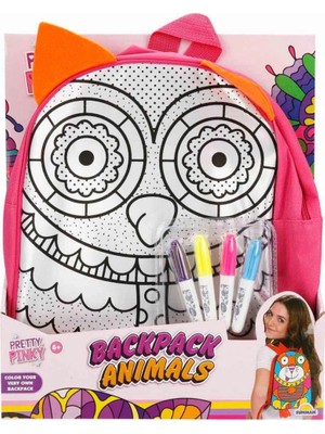 Kayem Kay Boyanabilir Desenli Baykuş Sırt Çantası 658474