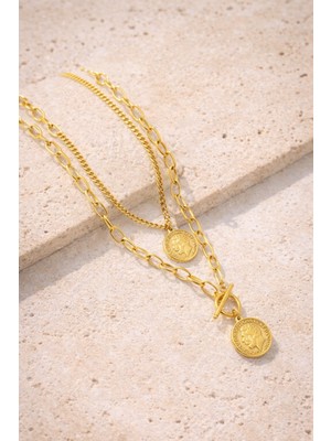 Adanova Concept Madalyon Çelik Kolye