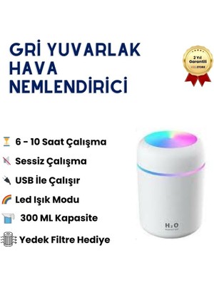 Hzl 300 ml Ulrasonik Hava Nemlendirici Buhar Makinesi ve Aroma Difüzörü