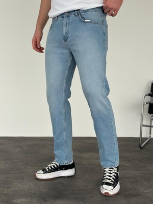KağanKY Buz Mavi Likralı Regular Fit Jean