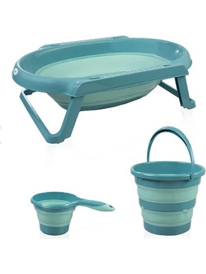 Kayem Kay  katlanır Banyo 3'lü Küvet Seti 765 Turkuaz 658474