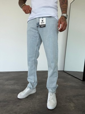 KağanKY Buz Mavi Likralı Regular Fit Jean