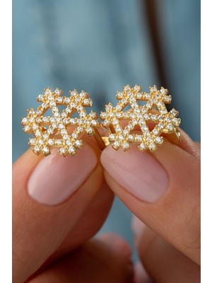 Normadia 925 Ayar Gümüş Kartanesi Küpe, Şık ve Zarif Takı Seçeneği