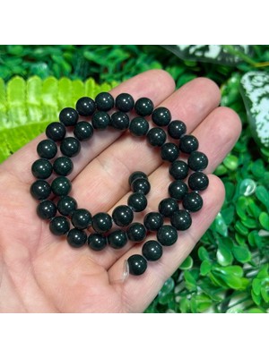 Taş Uzmanı Küre Yeşim Renkli Kuvars Taşı 8 mm