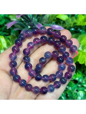 Taş Uzmanı Küre Yakut Safir Karışımı Renkli Kuvars Taşı 8 mm