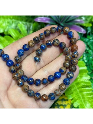 Taş Uzmanı Küre Lapis Renkli Kuvars Taşı 8 mm