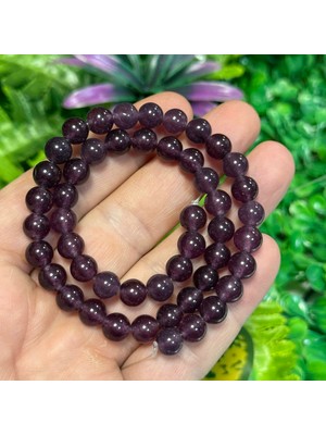 Taş Uzmanı Küre Ametist Renkli Kuvars Taşı 8 mm