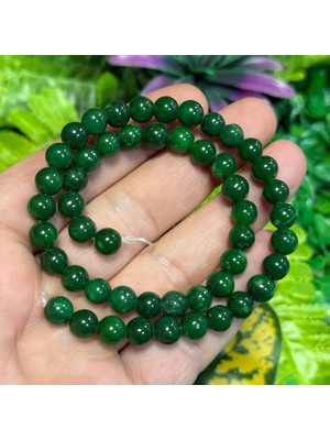 Taş Uzmanı Küre Yeşim Renkli Kuvars Taşı 8 mm