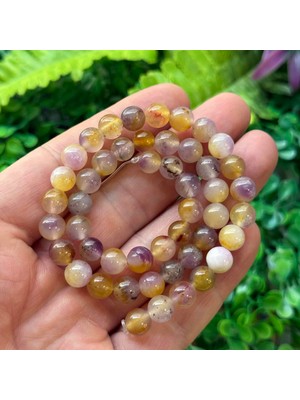 Taş Uzmanı Küre Ametrin Renkli Kuvars Taşı 8 mm