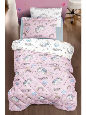 nordqueen Ranforce  Pamuk Tek Kişilik Uyku Seti Unicorn V1