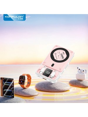 Mayf  M25W 10.000 Mah 20W Pd Magsafe Powerbank - Pembe Tek