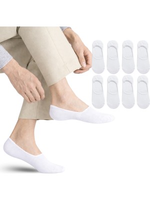 Kral Socks Kadın - Erkek Düz Desen (8 Çift) Pamuklu Terletmez Babet Çorap