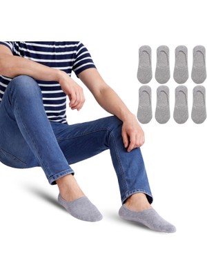 Kral Socks Kadın - Erkek Düz Desen (8 Çift) Pamuklu Terletmez Babet Çorap