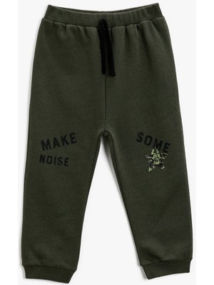 Koton Beli Bağlamalı Eşofman Altı Baskılı