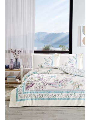 Özdilek Ranforce Çift Kişilik Nevresim Takımı-Flor Bohemia Lila