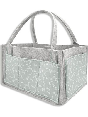 Lunirawear Lunı  keçe Anne Bebek Bakım Çantası 772 Yeşil Çiçek 968547