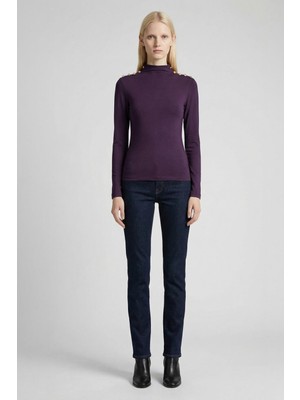 Rays 8312A Omuz Dümeli Bluz Mürdüm