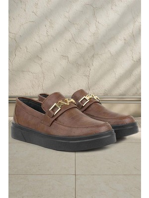 Rakerplus Taba Tokalı Loafer Çocuk Klasik Ayakkabı