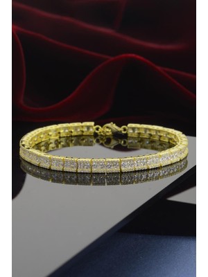 Innuendo Jewelry 925 Ayar Gümüş Altın Kaplama Su Yolu Bileklik