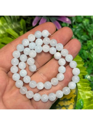 Taş Uzmanı Küre Akuamarin Renkli Kuvars Taşı 8 mm