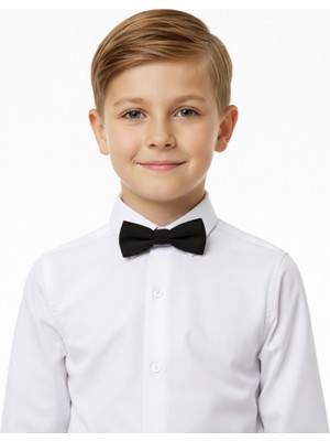 Sibel Günay Butik Çocuk Siyah Lastikli Papyon | 4–12 Yaş Ayarlanabilir | Özel Gün ve Bayram Aksesuarı