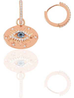 Normadia Gümüş Rose Zirkon Taşlı Zarif Lareyn Tarz Küpe, Şıklığınızı Tamamlar