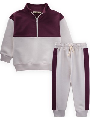 Cigit Sweatshirt Takım 2-10 Yaş Bordo
