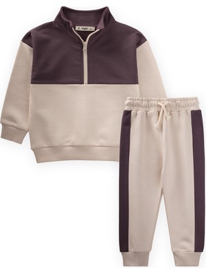 Cigit Sweatshirt Takım 2-10 Yaş Mürdüm