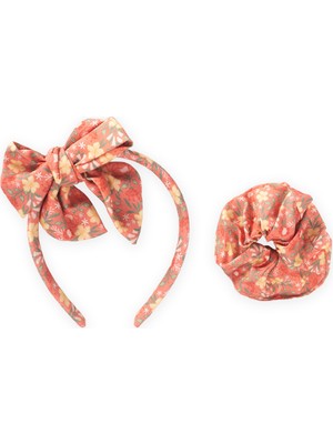 Cigit Taç Fiyoklu Lastikli Toka Seti Mercan Çiçekli