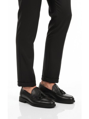 Aspor Siyah Hakiki Deri Erkek Casual Ayakkabı