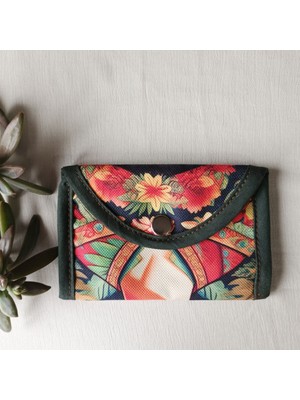 Exp-Outdoor Frida Kahlo El Yapımı Kumaş Cüzdan