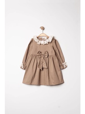 Joy Kids Fisto Yakalı Gabardin Bebek Elbise (6-24 Ay)