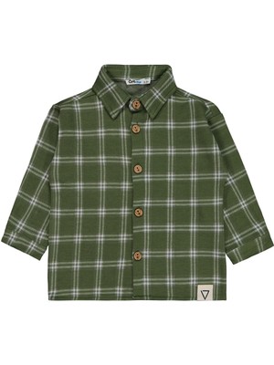 Civil Boys Haki Ekoseli Gömlek 2-3 Yaş Erkek Çocuk Casual Regular Kesim