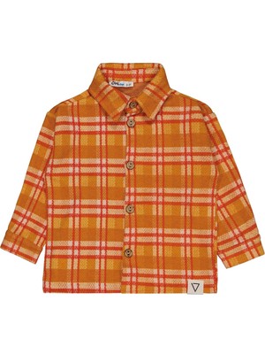 Civil Boys Ekoseli 2-5 Yaş Gömlek - Turuncu 2-3 Yaş