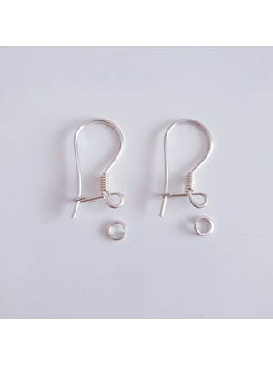 Normadia 925 Ayar Gümüş Babaanne Model Çengelli Küpe Aparatı ve Iki Halka