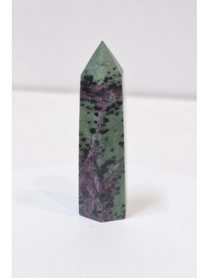 Pozitif Doğal Taş Yakutlu Doğal Rubyzoisit Anyolit Obelisk Kesim 6rz