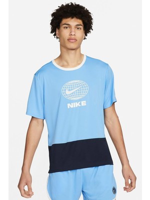 Nike Dri-Fıt Heritage Men's Running Tshirt Blue Erkek Koşu Tişörtü Mavi