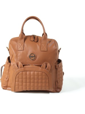 Platin Store Pilatin Kitty Deri Anne Bebek Bakım Sırt Çantası 7271 Taba Zeyd